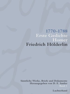 cover image of Sämtliche Werke, Briefe und Dokumente. Band 1